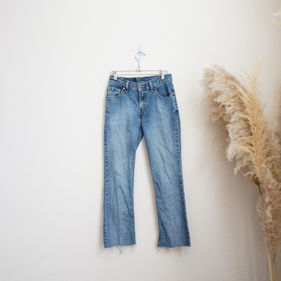 Levi's Denim - Levi’s vintage high rise raw hem cropped jeans